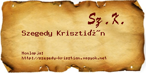 Szegedy Krisztián névjegykártya