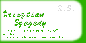 krisztian szegedy business card